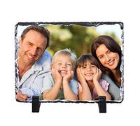 Cadres Photos Personnalisés Photo Rectangle Rock Ardoise Plaque Photo Cadre Souvenir Mémoire Nouveauté Cadre Image de Bureau Ajoutez Votre Propre Image Cadeau d'Anniversaire Naissance Saint-Valentin