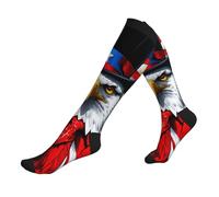 CADREWY American Bald Eagle Print Everyday Use Running Socks Men Women Athletic Socks Circulation Socks For Athlètes, 3 noir., taille unique