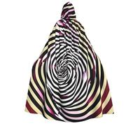 CADREWY Cape à capuche confortable pour adulte avec impression spirale - Illusion d'optique - Pour homme et femme - Cosplay - Carnaval