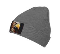 CADREWY Chapeau chaud imprimé aigle tricoté bonnet d'hiver doux pour homme et femme bonnet tricoté tendance, Bruyère profonde, taille unique