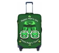 CADREWY Housse de bagage décorative lavable avec impression Happy St. Patrick - Anti-rayures, Blanc, Medium