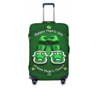 CADREWY Housse de protection pour valise de voyage avec élastique anti-rayures pour la Saint-Patrick, Noir/blanc, Medium