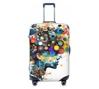 CADREWY Housse de protection pour valises de voyage avec élastique anti-rayures et intelligence artificielle, Noir, Medium