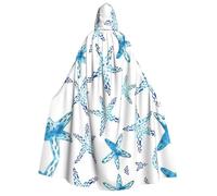 CADREWY Mignon manteau imprimé étoile de mer confortable adulte à capuche cape pour homme femme Cosplay carnaval fête à thème