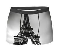 CADREWY Slip noir imprimé Tour Eiffel Paris large gamme de tailles pour homme Slip respirant extensible léger pour un usage quotidien, noir, X-Large