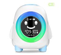 Cadrim Réveil Enfant, Réveil Matin Éducatif Enfant avec 2200mAh Rechargeable avec 2 Alarmes 3 Luminosité 5 Sonneries 5 Couleurs 8 Musique Fonction Snooze Lampe Reveil pour Enfant Chambre à Coucher