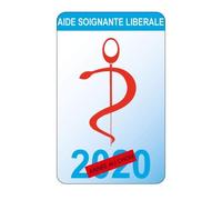 Caducée aide soignante libérale logo 530 sticker autocollant