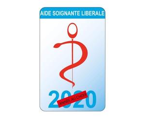 Caducée aide soignante libérale logo 530 sticker autocollant