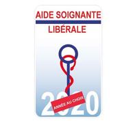 Caducée Aide Soignante libérale sticker autocollant 289
