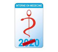 Caducée interne en médecine logo 530 sticker autocollant