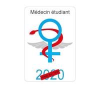 Caducée médecin étudiant logo 502 sticker autocollant
