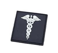 Caduceus Medic Patch en PVC compatible avec Velcro écussons pour chapeaux, patchs tactiques, accessoires Molle, patchs militaires, patchs pour sac à dos