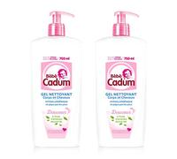 Cadum Bébé Gel sans Savon Douceur Corps/Cheveux à l'Huile d'Amandes Douces Bio 750ml - lot de 2
