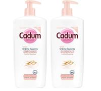 Cadum Crème Lavante Avoine & Huile d'Amande Douce Bio - Soin 24h Anti-Dessèchement - Formule Hypoallergénique pH Neutre Sans Savon - Toute la Famille dès 3 ans - Flacon 100% Recyclé (Lot de 2)