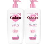 Cadum Crème Lavante Fleur de Cerisier & Huile d'Amande Douce Bio - Soin 24h Anti-Dessèchement - Formule Hypoallergénique pH Neutre Sans Savon - Toute la Famille dès 3 ans - Flacon 100% Recyclé