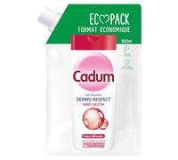 CADUM - Gel Douche Dermo-Respect Hydratant à l’Huile d’Amandes Douces Bio, Recharge 500mL - Lot de 4 - vendu par Lot