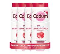 Cadum Gel Lavant Dermo-Respect Sans Savon Peaux Sensibles Lot 4x500ml