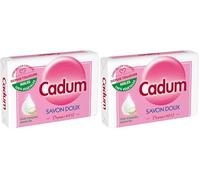 Cadum Savon Solide Doux - Depuis 1912 - Huiles 100% végétales à l'amandes douces BIO, 100g (Lot de 2)