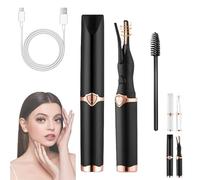 Caedralash Eyelash Curler, Portable Heated Eyelash Curler, Natural Curling, Smart Temperature Control (black)