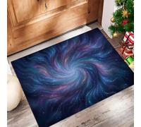 CAEITLRSO Paillasson Lavable Ciel Abstrait Spiralé, Rêveur Étoilé, antidérapant, résistant aux intempéries, Tapis d’entrée intérieur & extérieur, pour Entrée Porche, 60x90cm, Bleu Violet
