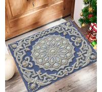 CAEITLRSO Tapis d’entrée intérieur - paillasson Lavable à Motifs Motifs Vintage, Tapis antidérapant pour entrée, Cuisine ou Chambre, paillasson rectangulaire Mandalas Fleurs, 50x80cm