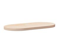 Caelunor Plateau de table ovale en pin massif - 70 x 35 x 2,5 cm - Pour pieds de table - Utilisation polyvalente comme table basse, table d'appoint ou table de bar - Surface à peindre