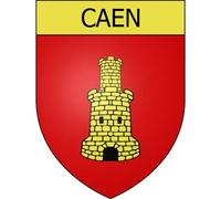 Caen 14 ville Stickers blason autocollant adhésif - Taille : 8 cm