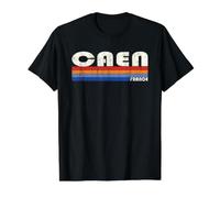 Caen France Style Rétro Années 70 80 T-Shirt Graphique avec Valeur