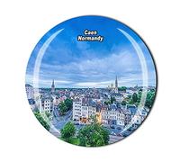 Caen Normandie Aimant de réfrigérateur en cristal souvenir de la France