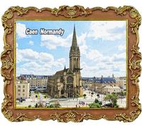 Caen Normandie France Touriste Souvenir Aimant de réfrigérateur Décoration