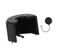 CaeorKvor Cabine d'isolation portable pour microphones - Réduit le bruit de fond dans n'importe quel environnement - Accessoire de ramassage permanent