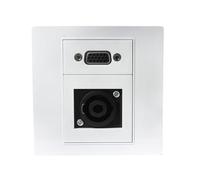 CaeorKvor Façade murale Speakon / Adaptateur femelle 3 broches pour ordinateur portable projecteur Accessoires façade amovible