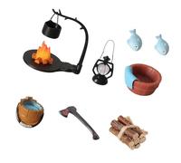 CaeorKvor Tas de bois de chauffage miniature pour maisons de poupées, camping, accessoire de bois de chauffage réaliste, parfait pour les travaux manuels, petites scènes en bois réaliste, scène de