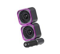 CaeorKvor Ventilateur de bureau USB à deux têtes avec batterie de 4000 mAh 100 réglages réglables et puissant pour la maison, fonction lisse, vitesses réglables, refroidissement silencieux pour la