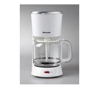Brandt CAF1318S - Cafetière Filtre Électrique - Capacité 18 Tasses - Réservoir 1,8L - Verseuse en Verre - Fonction Maintien au Chaud 40 Minutes - Blanche