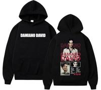 CAFDUE Europe Et Amérique Damiano David Merch Hoodie, Imprimer Retro Casual Loose Pullover Unisex Sweatshirt À Manches Longues pour Les Hommes Et Les Femmes(XS-3XL)(2,3XL)