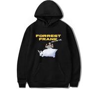 CAFDUE Europe Et Amérique Forrest Frank Fans Sweat À Capuche, Imprimer Graphique Vintage Pullover Décontracté, Unisex À Manches Longues Sweatshirt Tops(1,XS)
