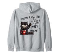 Café Amusant en colère de Chat, Je ne suis Pas arguant, Je suis Juste expliquant Sweat à Capuche