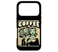 Café Amusant transformant Les Zombies en Humains productifs Vintage Coque pour iPhone 17 Pro