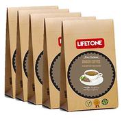 Café au cardamome de coriandre au gingembre LIFETONE | Café de yoga | Mélange de grains de café avec cardamome, coriandre, gingembre, clou de girofle, poivre et cannelle | 100 Sachets 200g