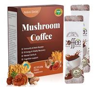 Café Aux Champignons,Café Champignons Adaptogenes,Complexe de champignons en Poudre Bio avec Crinière De Lion,Chaga, Reishi,Cordyceps,Plus,café Instantané Arabica,100g