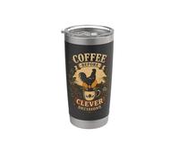 Cafe Avant Decisions Intelligentes Coq Vintage Gobelet isotherme en acier inoxydable double paroi