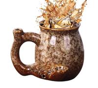 Café - avec poignée ergonomique de 380 ml résistant à la chaleur, en céramique à café pour homme, idéal pour boissons chaudes froides au lait Cocktail eau jus de thé bière whisky et autres liquides