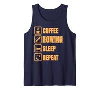 Café Aviron Sommeil Recommencer Style Équipier Débardeur