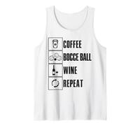 Café Bocce Ball Wine Repeat with Jack Bocci Game Bocce Game Débardeur