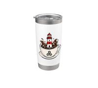 Café Breton Bretagne Phare Marin Triskell Bretonne Gobelet isotherme en acier inoxydable double paroi