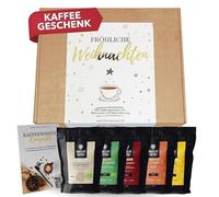 Café cadeau de Noël (5 x 100 g) - Idée cadeau de Noël - Grains de café - Joyeux Noël - Grain entier