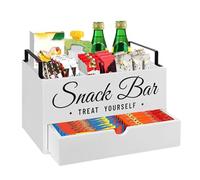 CAFÉ CAFÉ CAFÉ ACCESSIMENTS CAFÉ CAFÉ - Porte de capsule de boisson, étagère de rangement rustique | Station de boissons en bois avec compartiment, organisateur d'un K-Cups avec ma