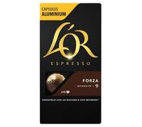 Café Capsules Forza Intensité 9 Compatible Nespresso L'OR - la boite de 10 capsules Lot De 4 - Par Lot