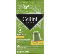 Café Cellini Capsules Aluminium Compatibles Nespresso* - Brésil 100 pcs | Café aux Notes Douces et Délicates